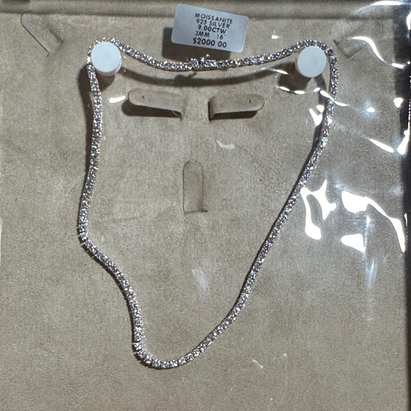 Moissanite Silver Necklace